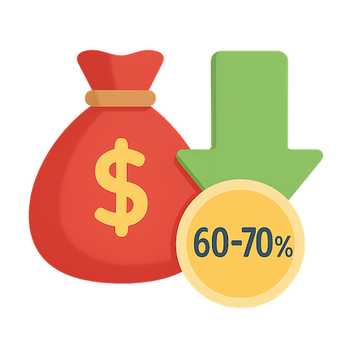 본인부담금 60~70% 감소